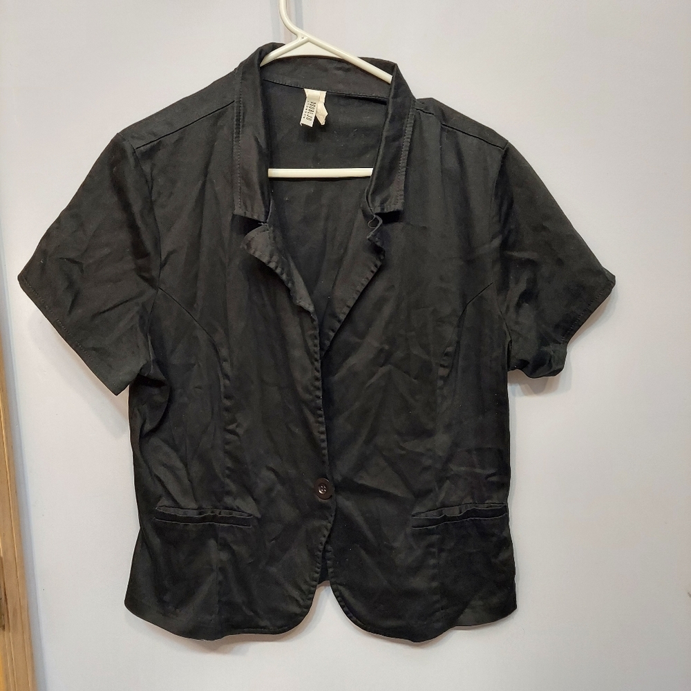 Doublju j short sleeve jacket blazer 3x business